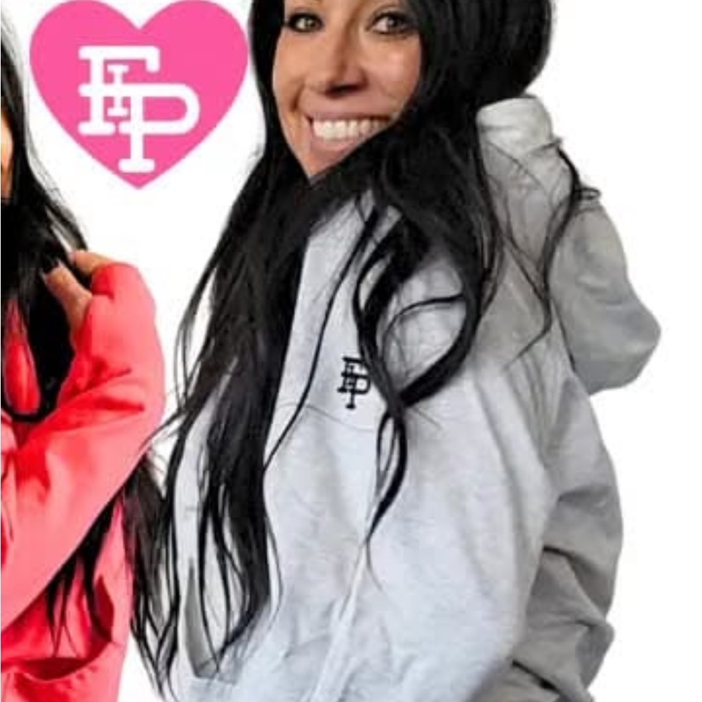 NWOT Flex It Pink Half zip Gray Hoodie